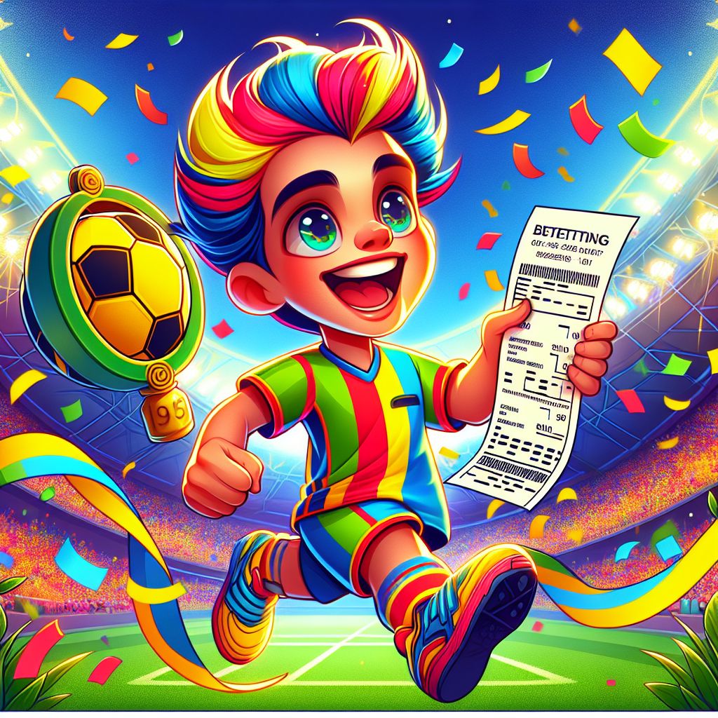 CV1971 Bet characters enjoying sports betting in a stadium